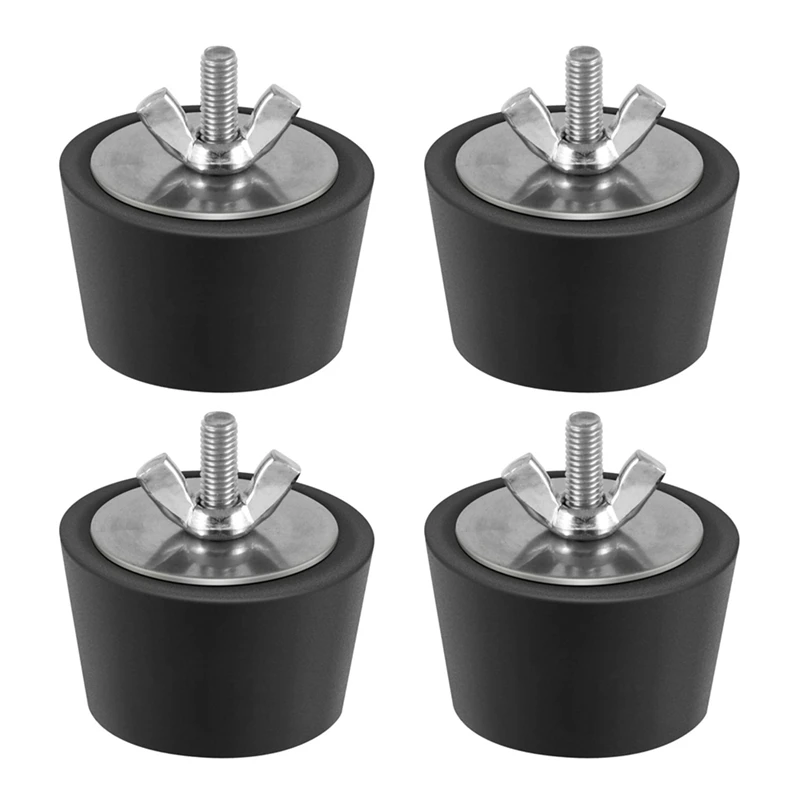 

4Pcs Pool Plug Swimming Pool Sealed Leak-Proof Expansion Plugs With SS Screw Heavy Duty Rubber Protect Your Pool