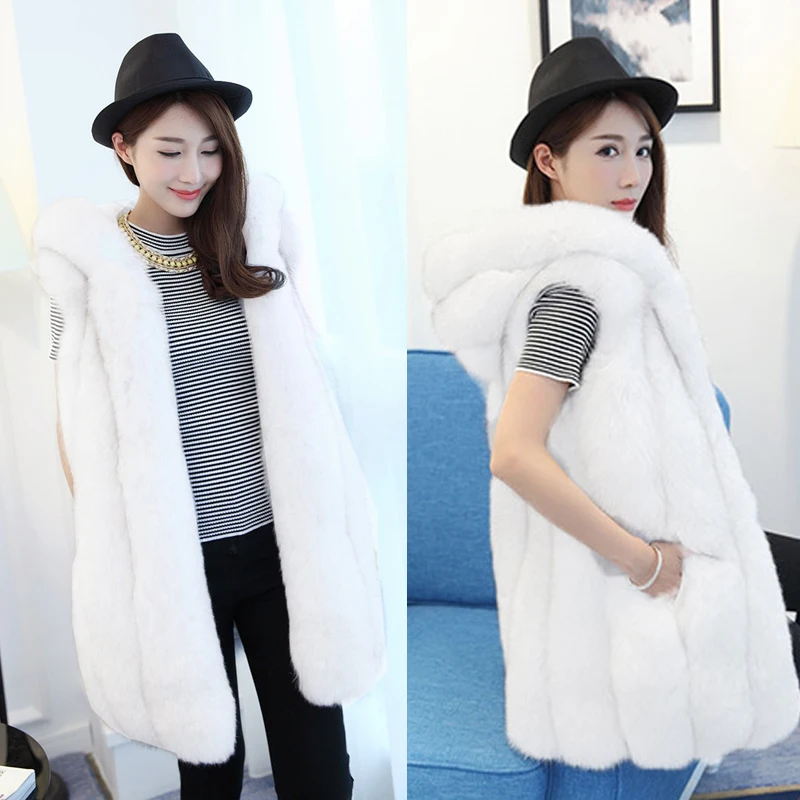 Розовый жилет из искусственного меха зимнее пальто женская меховая куртка с