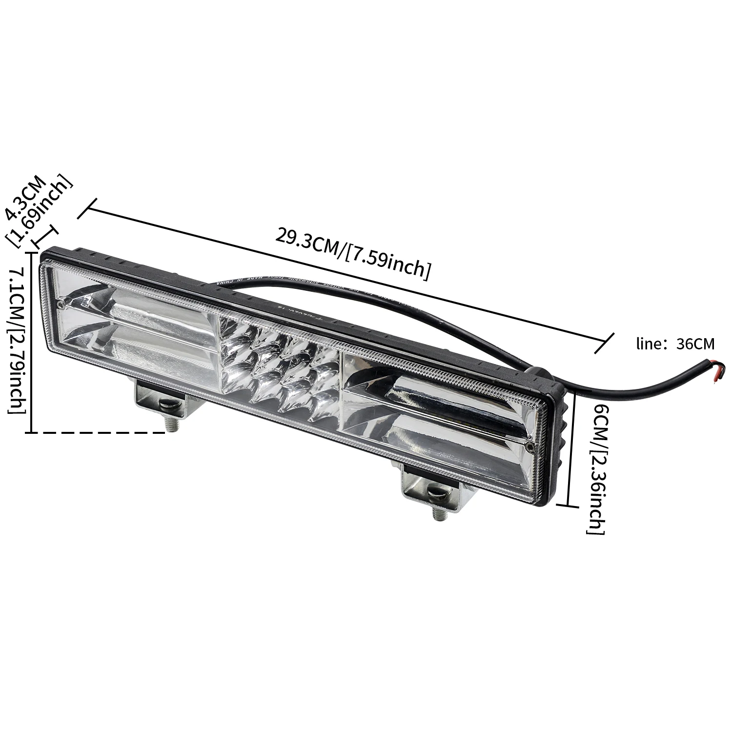 

60w 7.95x2.36" inch LED Rectangular Headlights Replacement Roof searchlight maintenance auxiliary lamp / Auto Headlight 1Pcs