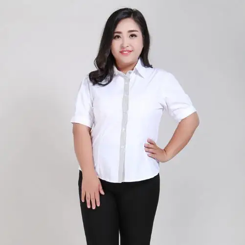 Большие женские блузки рубашки 2020 Женская офисная одежда рубашка с отложным