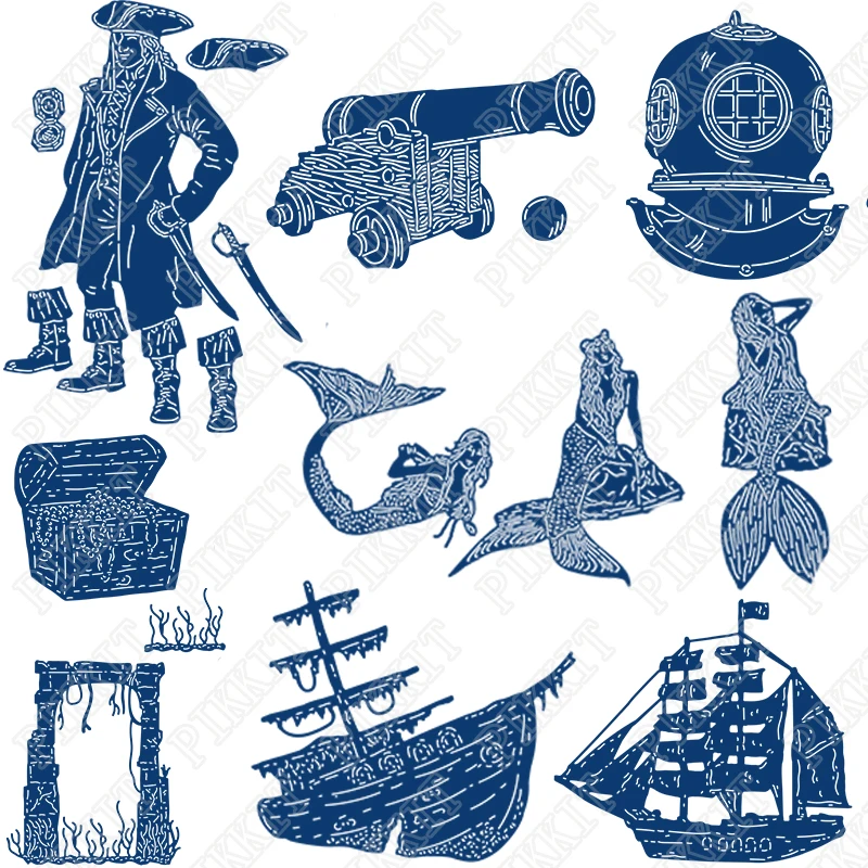 Мистические мермады пиратские печенья режущие штампы ремесло тиснение создание