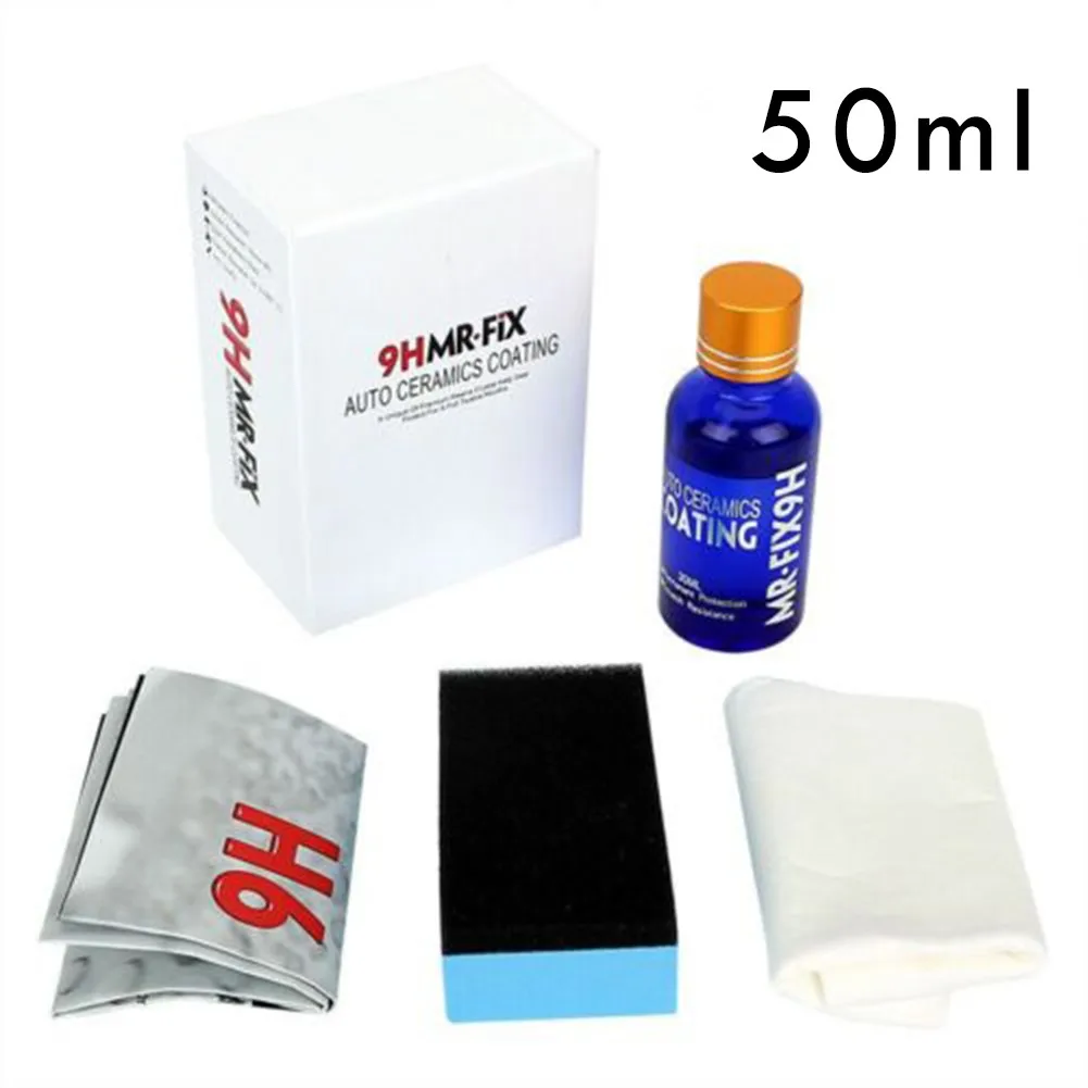 

50ML 9H MR Liquid Car Coating FIX Super Hydrophobic Ceramic Glass Coating Care Wax Crystal Car Care Auto Accessories