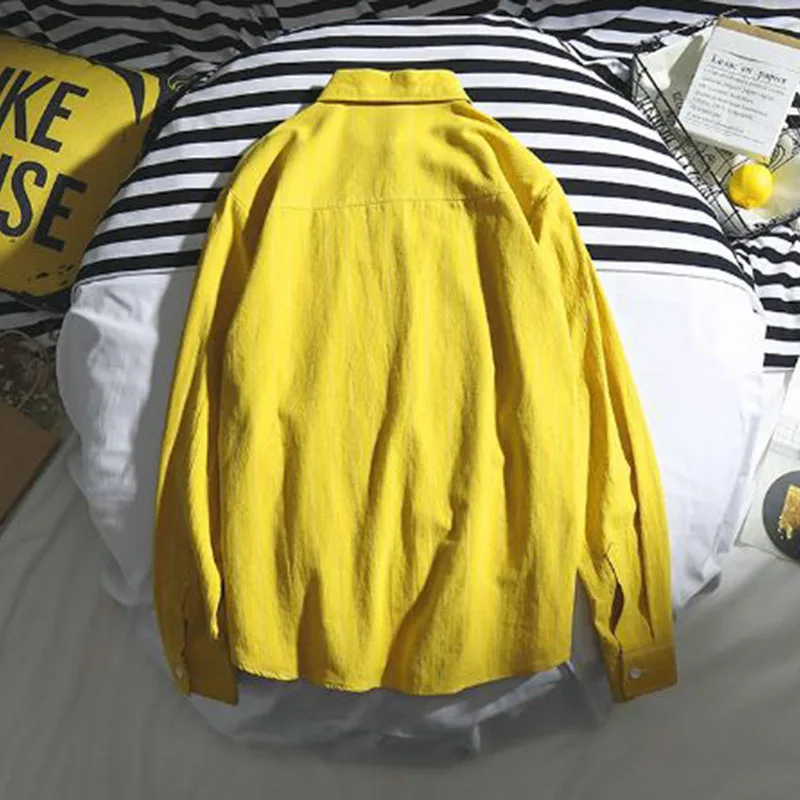 

Newest Men Casual Loose Long Sleeve Stripe Shirts Tops for Spring Autumn