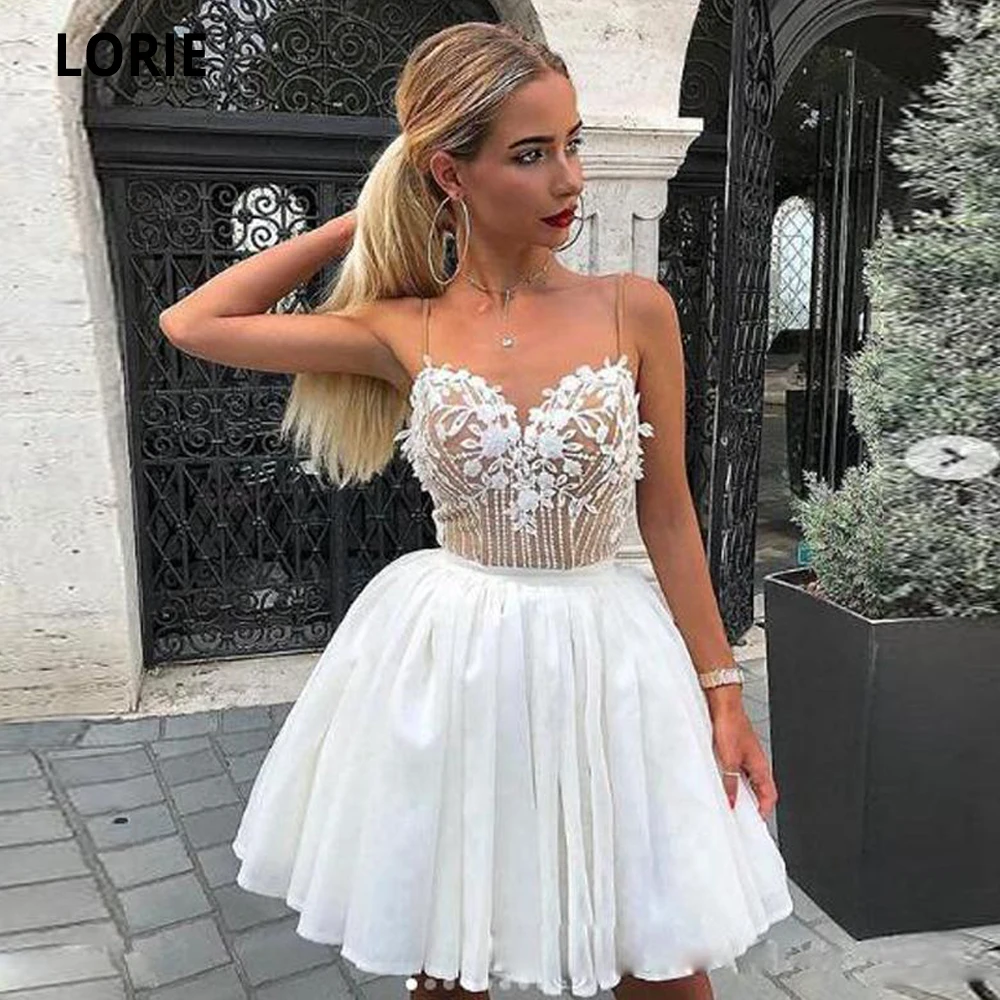 LORIE Vestidos cortos de Homecoming para mujer, vestidos de fiesta de cóctel con cuentas, con apliques y espalda descubierta, con cuello en V (0)