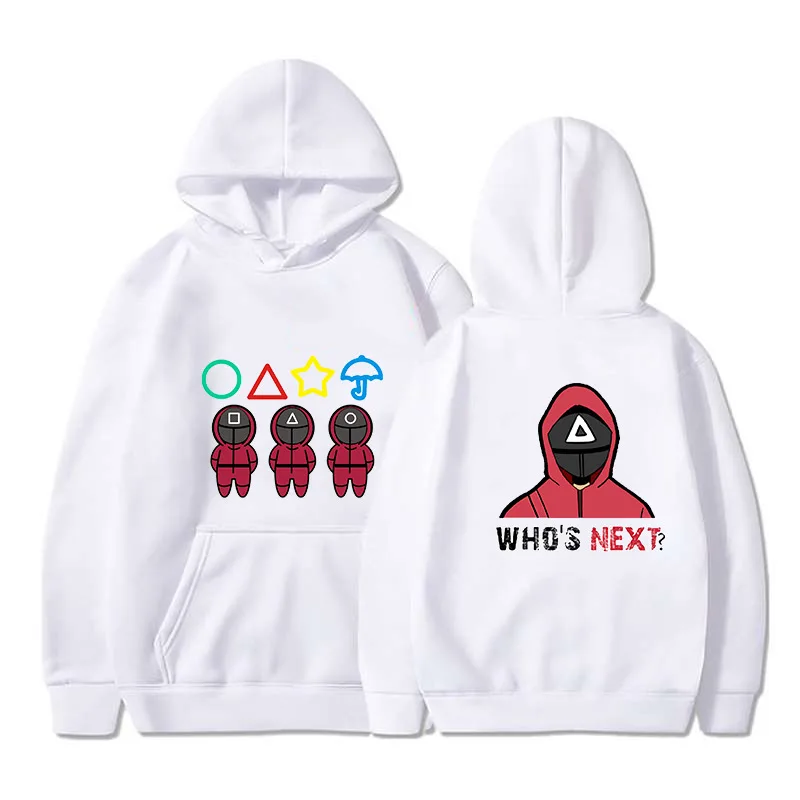 

Men's Women's Korean Game Hoodie Unisex Squid Streetwear Hip Hop Harajuku Black Autumn Hoodie
