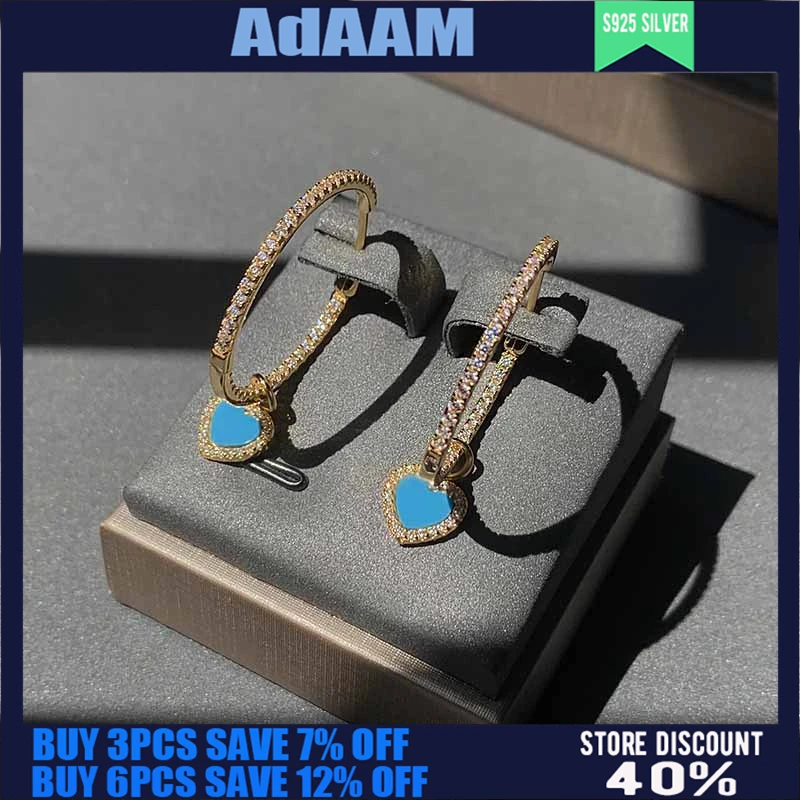 

S925 Sterling Silver June New Heart-shaped Ring Earrings Female Fashion Romantic Love Earrings High-end Jewelry For Gifts