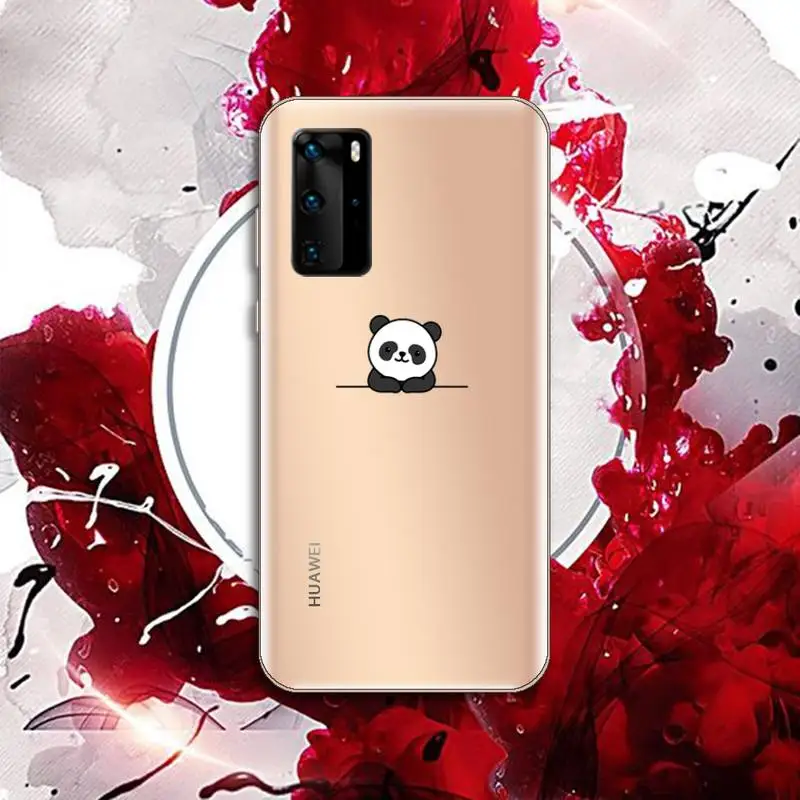 

Panda Cat Dinosaur fashion Phone Case Transparent for Huawei P honor 8 10i 20 30 40 smart 2019