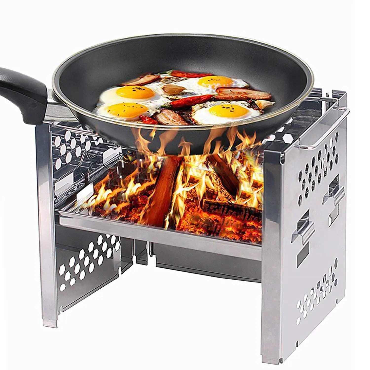

Mini Pocket BBQ Grill Portable Stainless Steel BBQ Grill Folding Grill Barbecue Accessories for Outdoor Camping Home Park Use