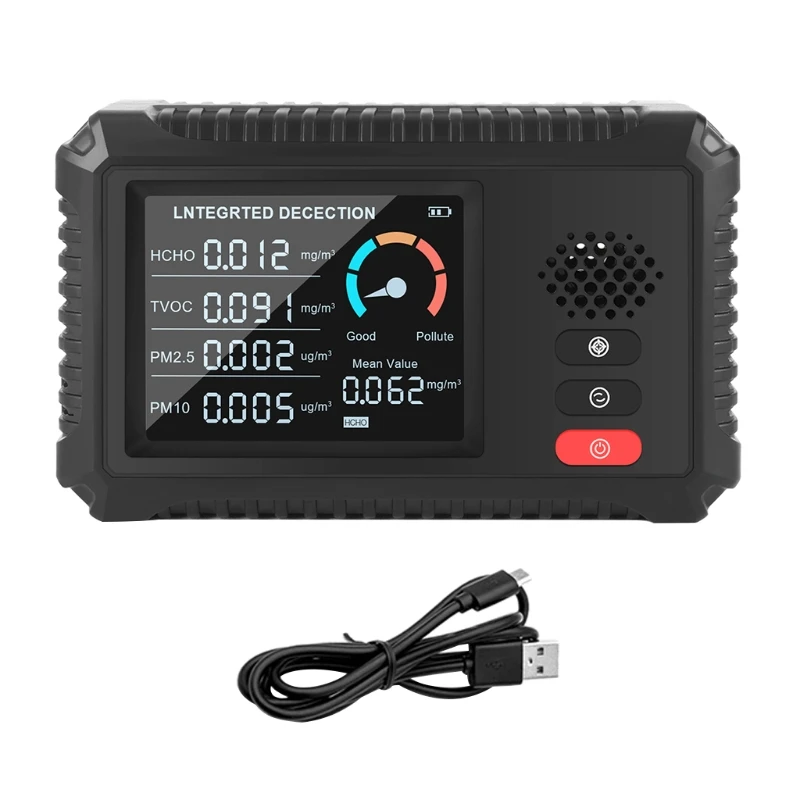 

Портативный Датчик качества воздуха TVOC формальдегид HCHO PM2.5/PM10