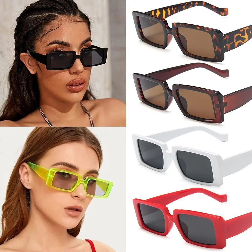

Brand Design Trend Transparent Color Personality Square Sunglasses Women Female Eyeglasses Street Shooting Catwalk Glasses UV400