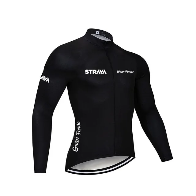 2020 STRAVA Велоспорт длинный рукав Джерси осень быстросохнущая мужская одежда