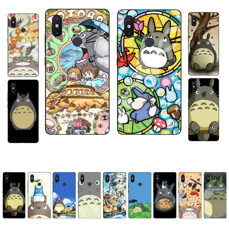 

FHNBLJ Cute Totoro Anime Studio Ghibli Phone Case for Xiaomi mi 8 9 10 lite pro 9SE 5 6 X max 2 3 mix2s F1