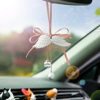 car pendant angel wings automobile rearview mirror decoration ornaments gypsum wings aromatherapy air freshener car accessories
