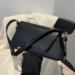 Small Flap Shoulder Bags for Women Luxury Pu Leather Crossbody Bag All Match Design Ladies Handbags Fashion Black Messenger Bag