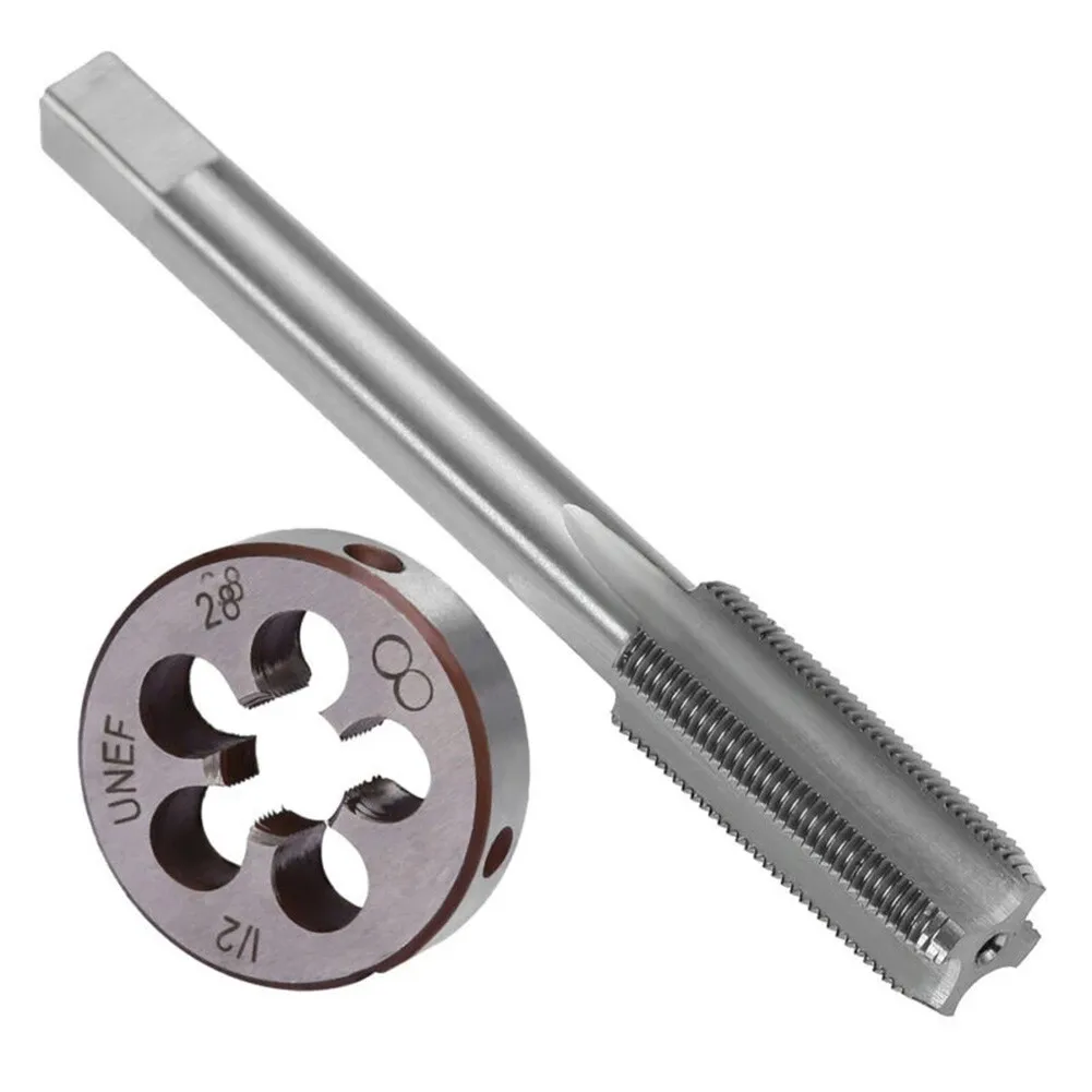 2 шт./компл. 1/2-28 Tap 1/2x28 Die TPI Kit UNEF HSS инструмент с правой ручкой титановый фреза и