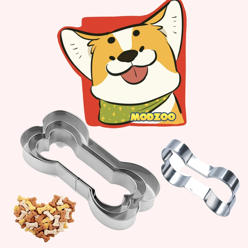 

Bone Shaped Chocolate Biscuit Cookie Bread Cake Steel Cutter Baking Mold Creative Dog Bone Shaped DIY Tool Kitchen Accessories