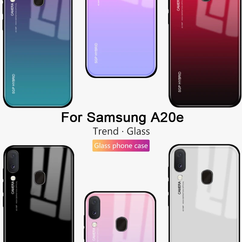 3D цветной чехол из закаленного стекла для samsung A20e защитный чехол для samsung Galaxy A20e A20 e A202 A 20 A205 мягкие чехлы из ТПУ