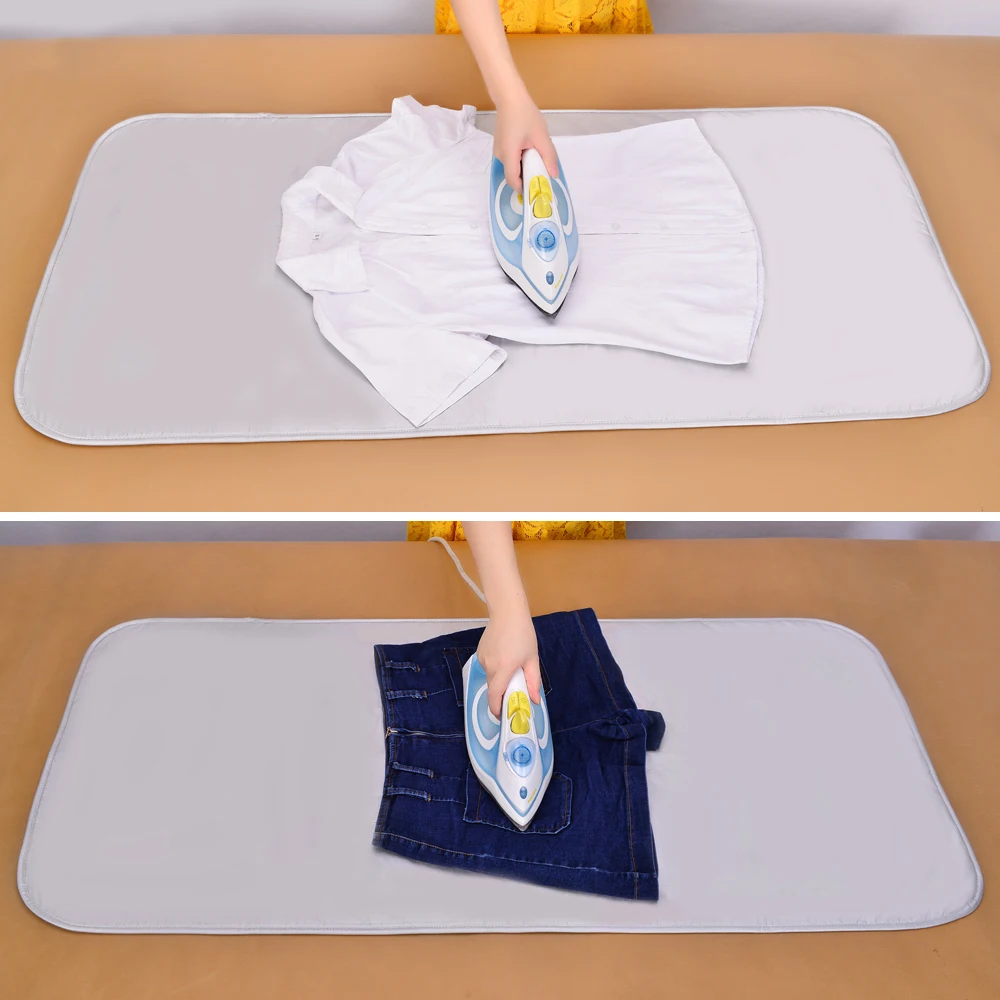 

Ironing Mat Anti-Slip Portable Iron Pad Heat Resistant Iron Blanket Ironing Board Alternative Cover for Table Top Countertop