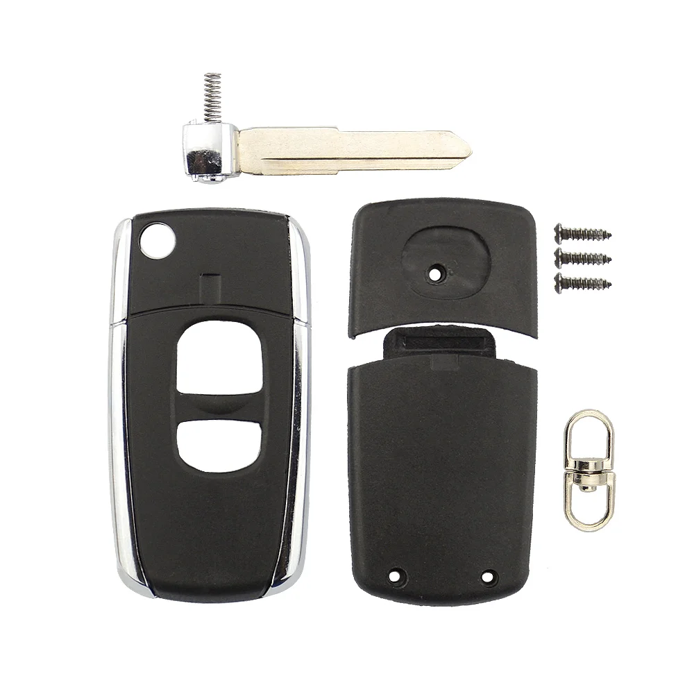 OkeyTech Folding Replacement Remote Car Key Shell For Mazda 2 3 6 323 626 Fob Blank Updated Cover Case Uncut Blade Buttons | Автомобили и