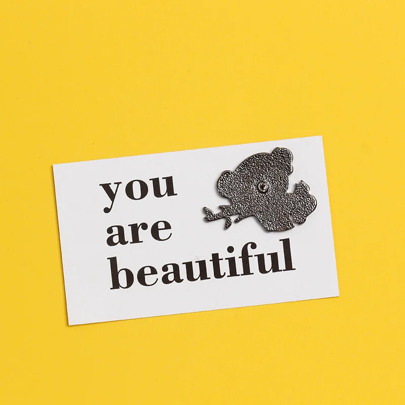 Женская эмалированная брошь в форме коалы металлическая для рюкзака сумки или