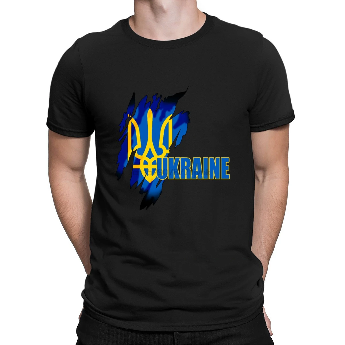 Украинская футболка из хлопка с надписью Crazy Fitted Sunlight Забавные футболки в стиле