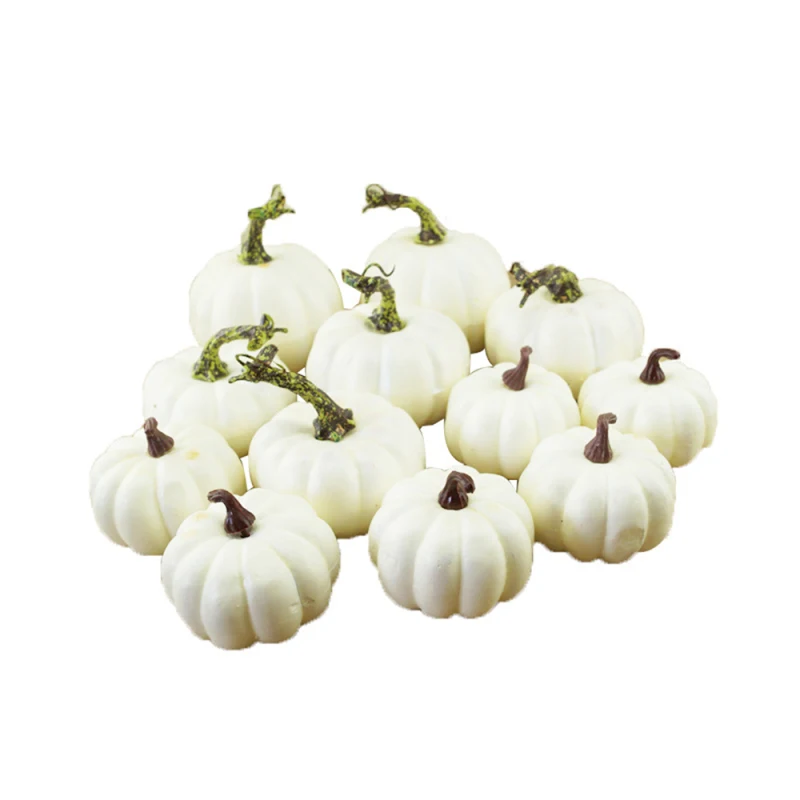

6PC 12PC Artificial Foam Pumpkin Multi-Color Simulation Vegetables Props DIY Home Party Halloween Decoration Ornament Gift