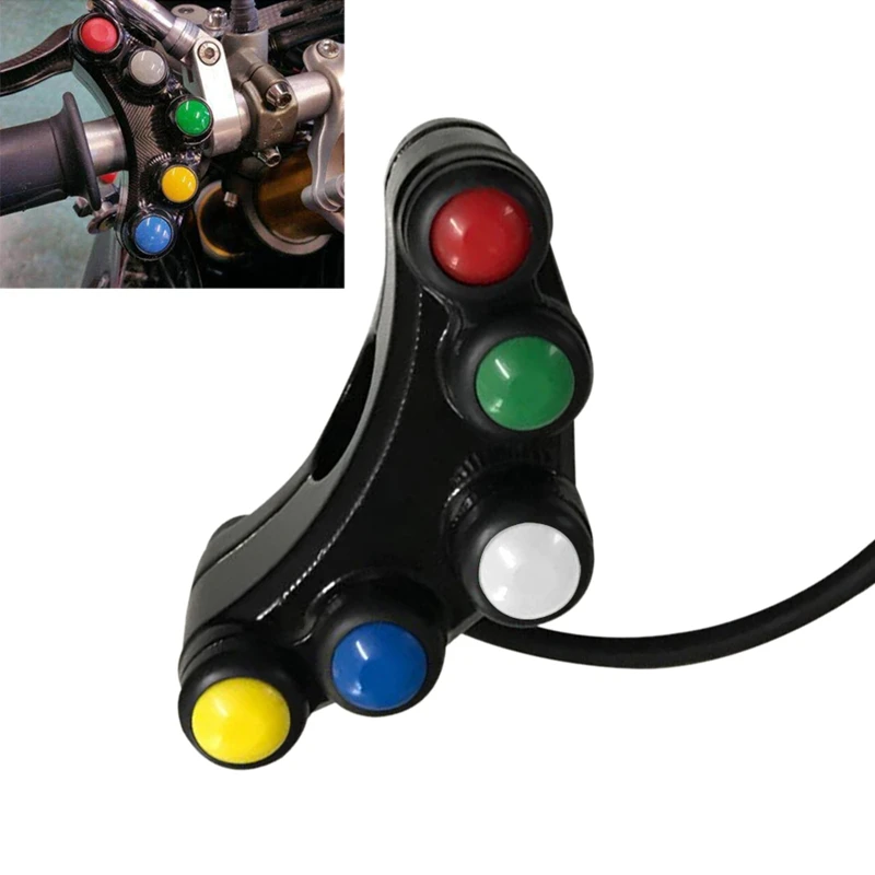 12V мотоциклетные переключатели 7/8 дюймов 22 мм крепление на руль велосипеда(фара поворотник Противотуманные фары Рог Алюминий сплав вкл/выкл ATV Скутер