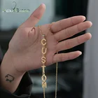 Женская цепочка на шею Nextvance, ожерелье из нержавеющей стали с персонализированным фианитом, Ювелирное Украшение в Подарок на годовщину
