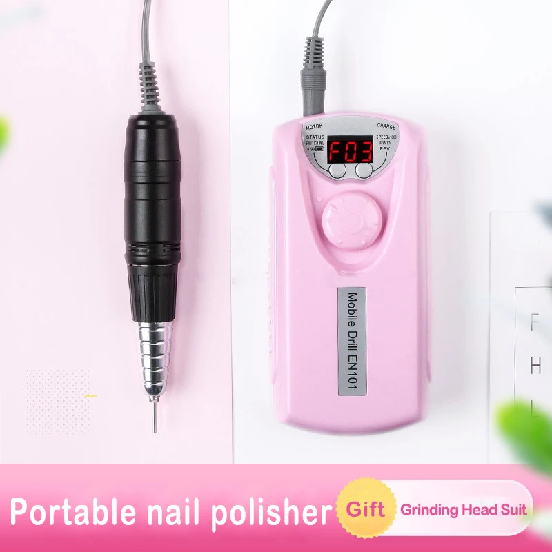 30000RPM Rechargeable Portable professional electric nail drill manicure machine Pedicure Set Nail Tools LCD display battery