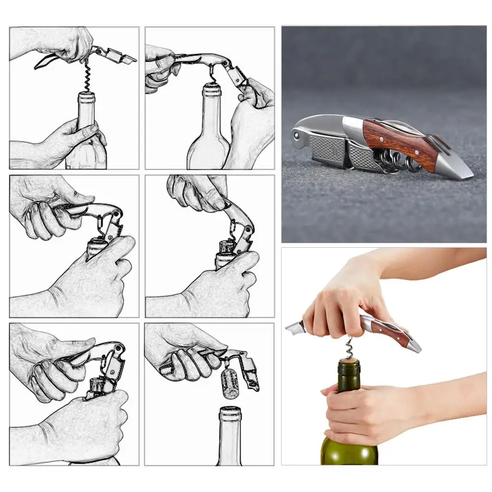 Штопор для вина Профессиональный штопор официантов и нож фольги подарок