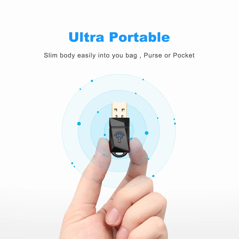 AC600Mbps USB Wi-Fi Dongle Adapter Dual Band Wireless LAN Card for Desktop PC Laptop Notebooks 802.11a / G N | Компьютеры и офис