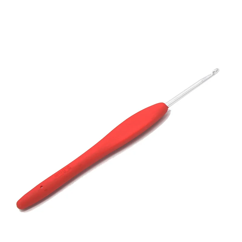 

Rubber Handle Aluminum Crochet Hooks Needles Knit Weave Craft Yarn Sewing Tools Crochet Knitting Needles