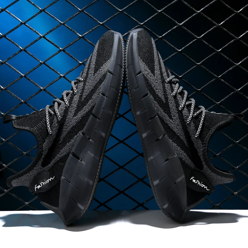 

Кроссовки мужские из дышащей кожи, Повседневная однотонная обувь, натуральная удобная дышащая, модные вязаные, белые