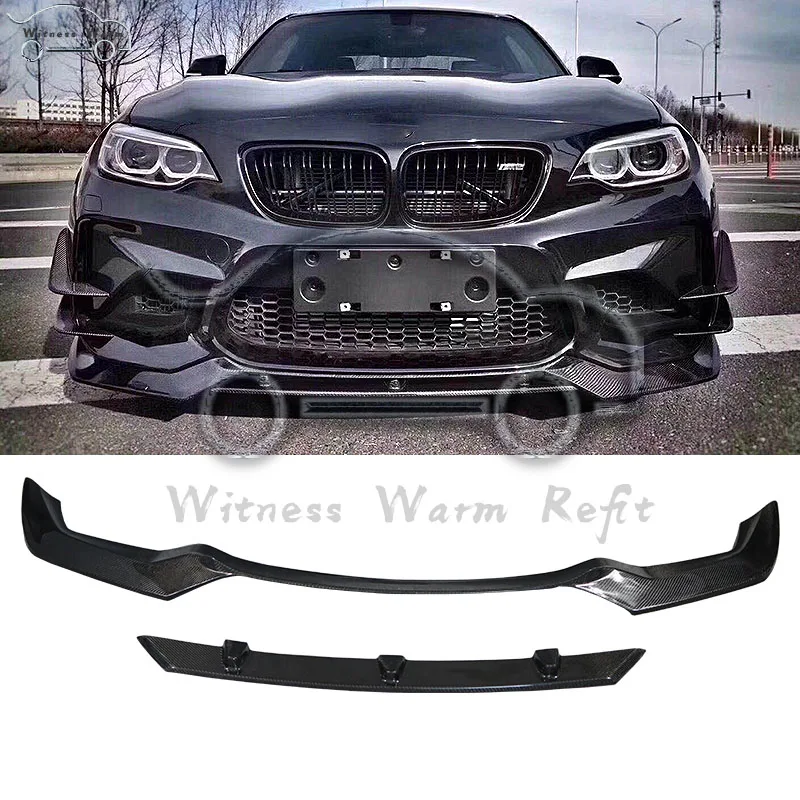 Углеродное волокно/FRP передний бампер спойлер разветвители для BMW 2 серии F87 M2 2015 UP