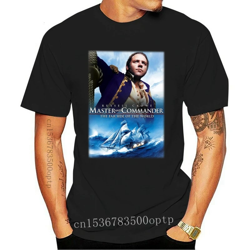 

Новый постер мастер и командир футболка белый фильм плакат все размеры S...5XL