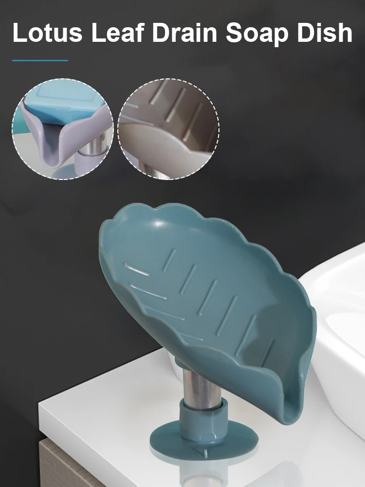 

Bar Soap Holder Leaf Shape Soap Box Drain Soap Holder Box Bathroom Supplies Accessories Toilet Laundry Soap Box Tray Gadgets