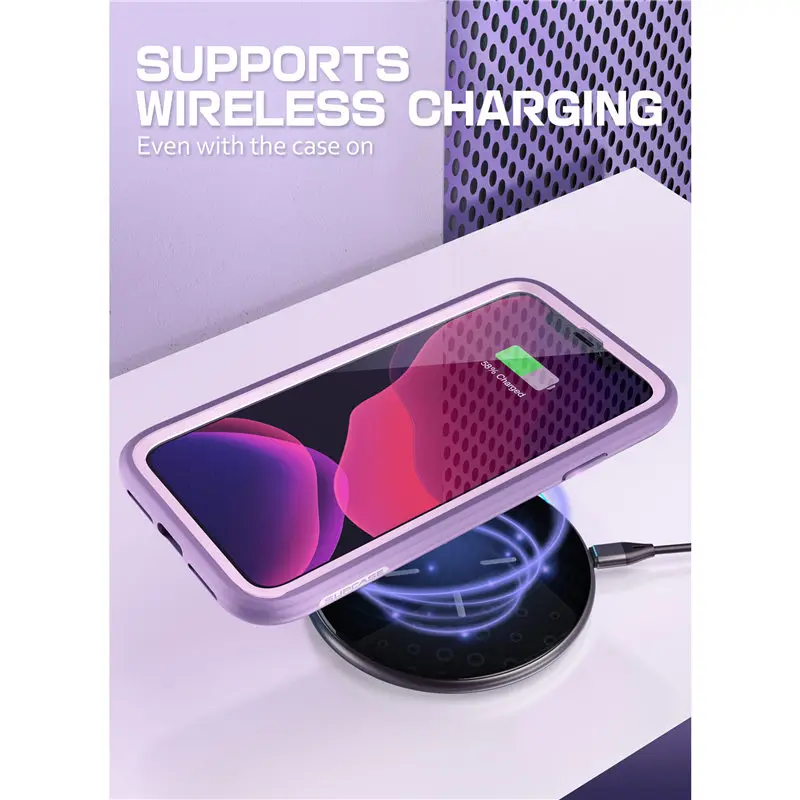 SUPCASE для iPhone 11 Case 6,"() UB Sport Premium Hybrid Жидкая силиконовая резина+ крышка ПК со встроенным протектором экрана