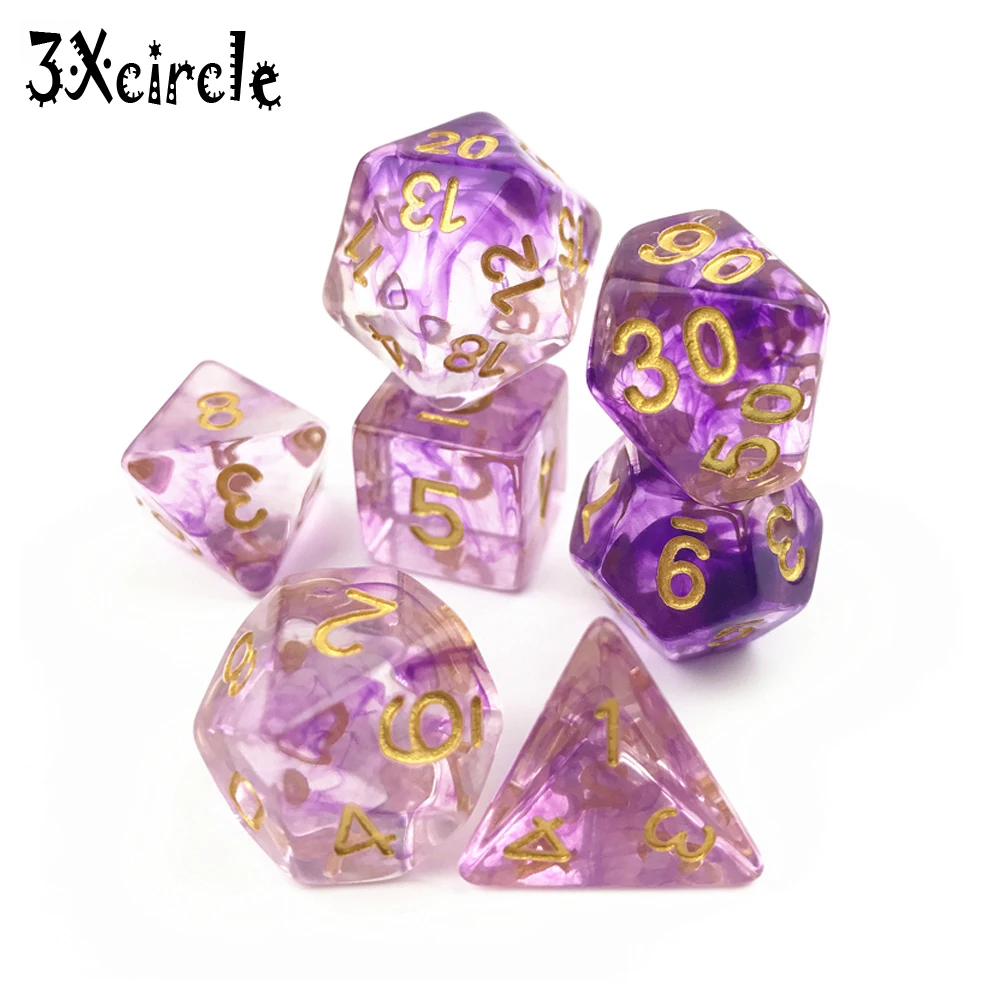 7 шт./компл. компьютерные игры набор искусственных многогранных костей для