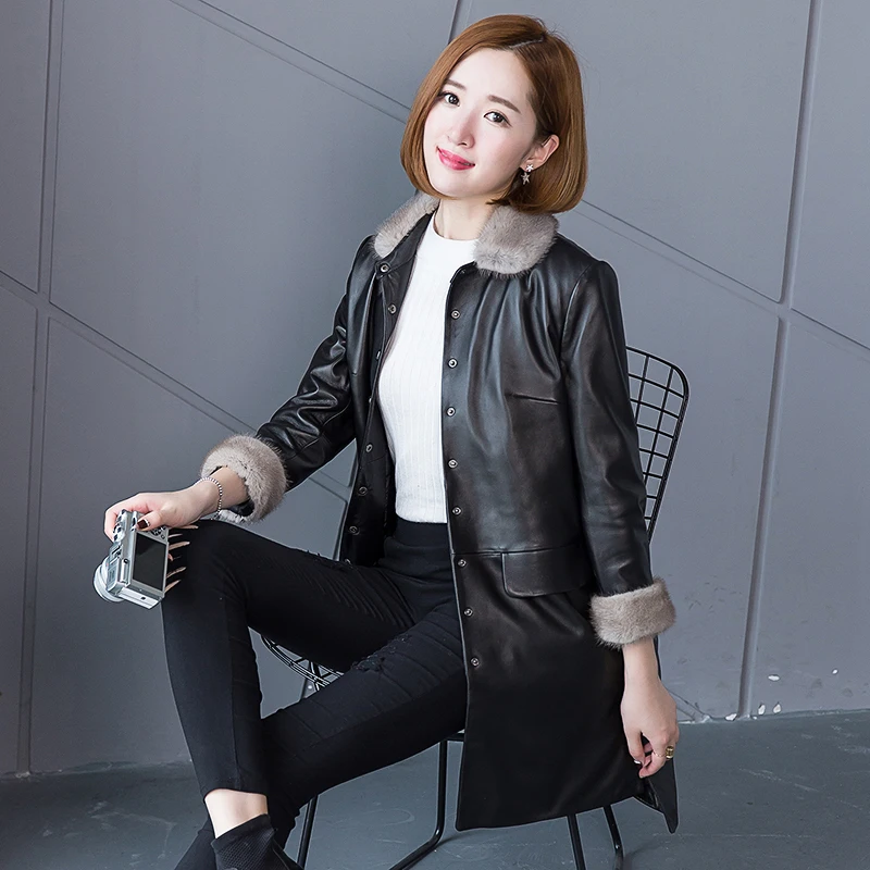 Женская куртка зимняя одежда женские пуховики из натуральной овчины меховое