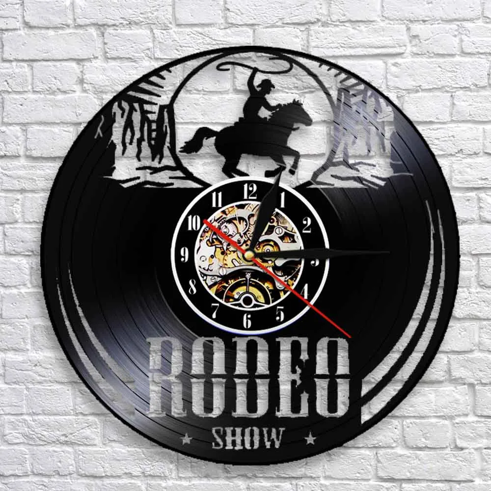 Настенные часы Freedom Rider Rodeo Guy винтажные ковбойские настенные с виниловой