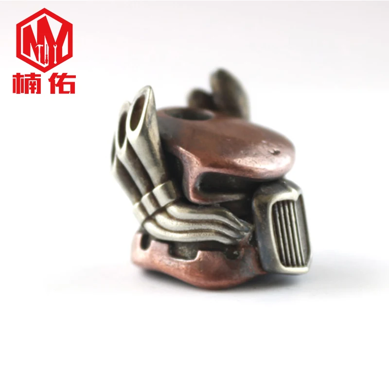 

1PC EDC Paracord Beads Truck Head Retro Brass Copper Lanyard Pendants Knife Beads Umbrella Rope Cord Necklace Bracelet Beads