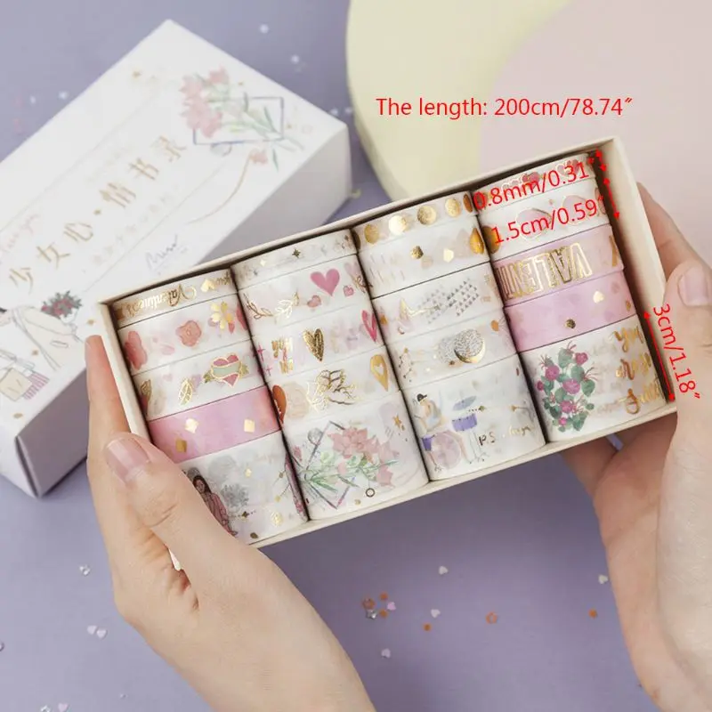

20 рулонов/коробка лента Washi DIY декоративная бумага для скрапбукинга клей Стикеры ремесло X3UE
