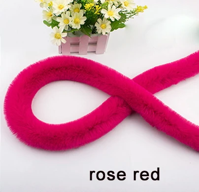 Высококачественная искусственная лента из кроличьего меха Рекс пушистая