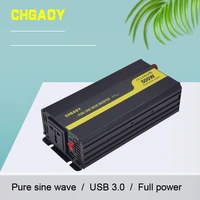 reliable pure sine wave 500w continuous1000w peak car power inverter 12v to 110v adapter with 2 ac sockets and 2a usb port