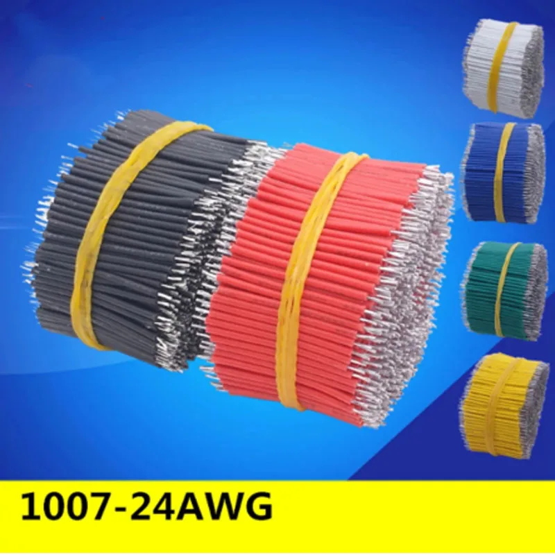 100 шт./лот 1007-24AWG оловянный припой для печатных плат 24AWG 6 см 60 мм Fly Jumper Wire Cable Tin