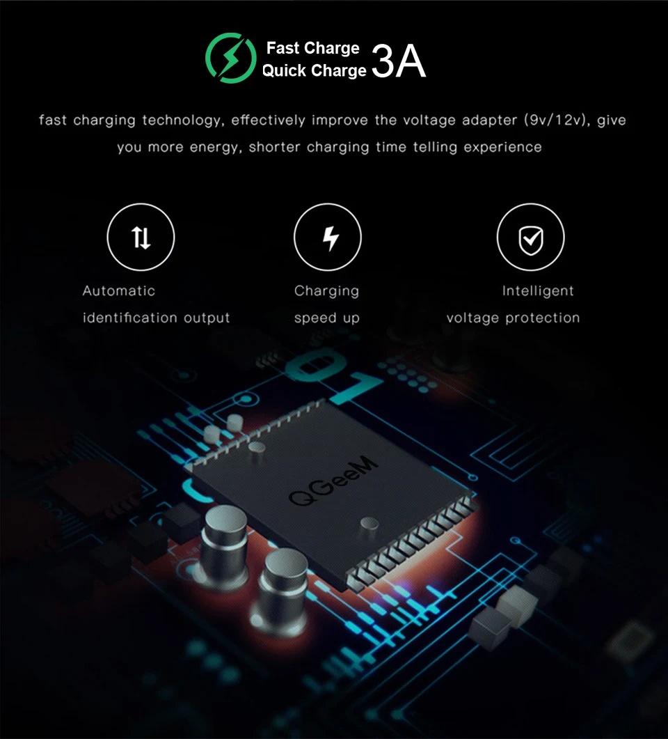 QGEEM быстрое 4 USB Автомобильное зарядное устройство Быстрая зарядка 3,0 Автомобильное зарядное устройство для телефона QC 3,0 USB Автоматическая зарядка 4 порта портативное зарядное устройство для Xiaomi iPhone