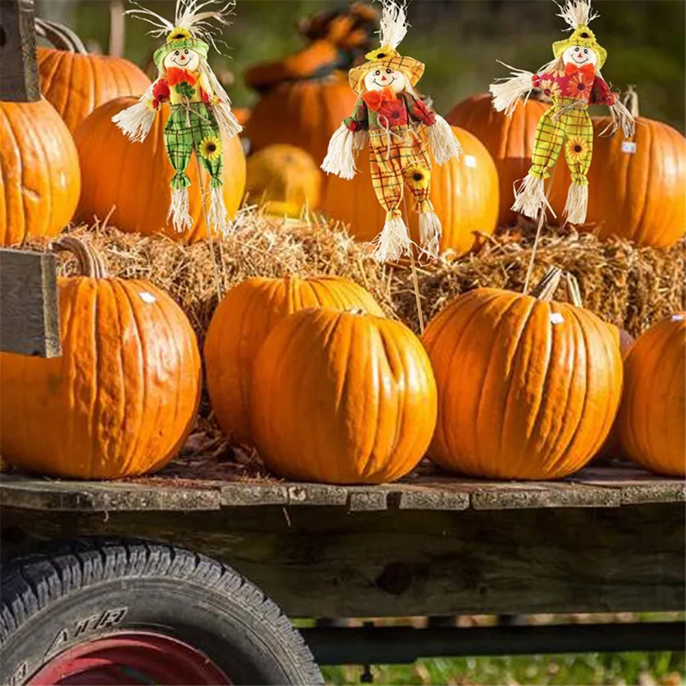 

1Pcs Halloween Scarecrow Small Fall Harvest Scarecrow Decor Thanksgiving Festival Home Decoretion Salon Supplies Festival Suppli
