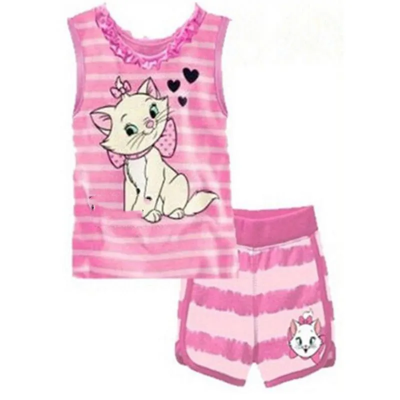 Летняя детская одежда комплекты Детские пижамы с коротким рукавом для сна Костюм