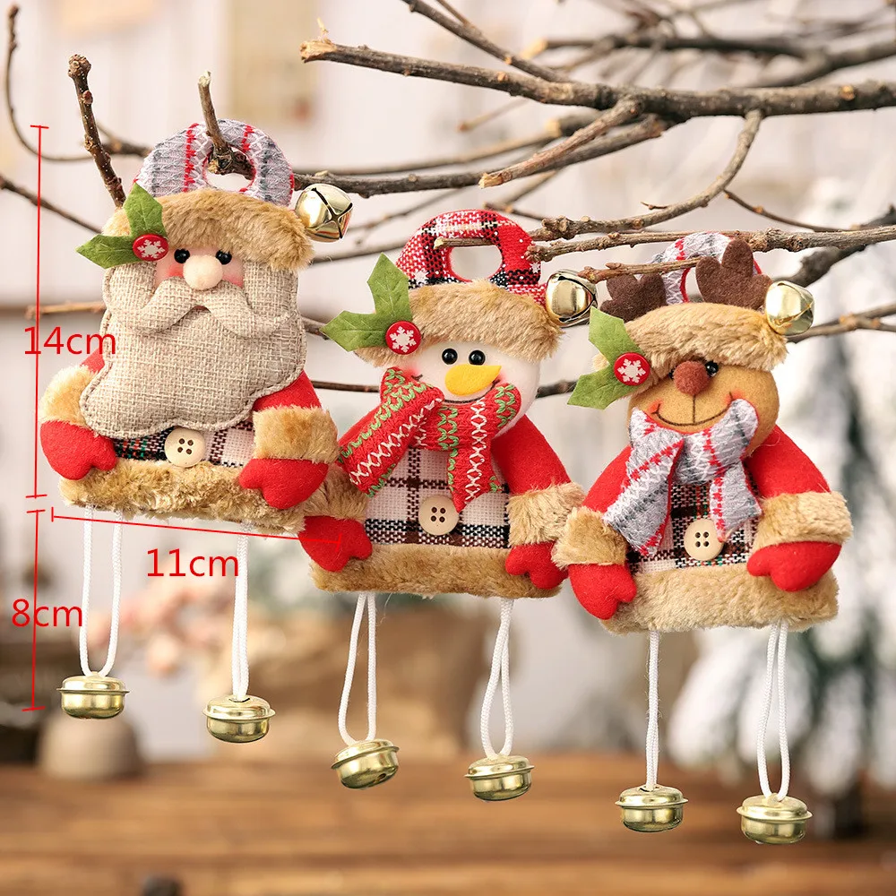 Санта Клаус колокольчик кукла Рождественское украшение Рождественская елка