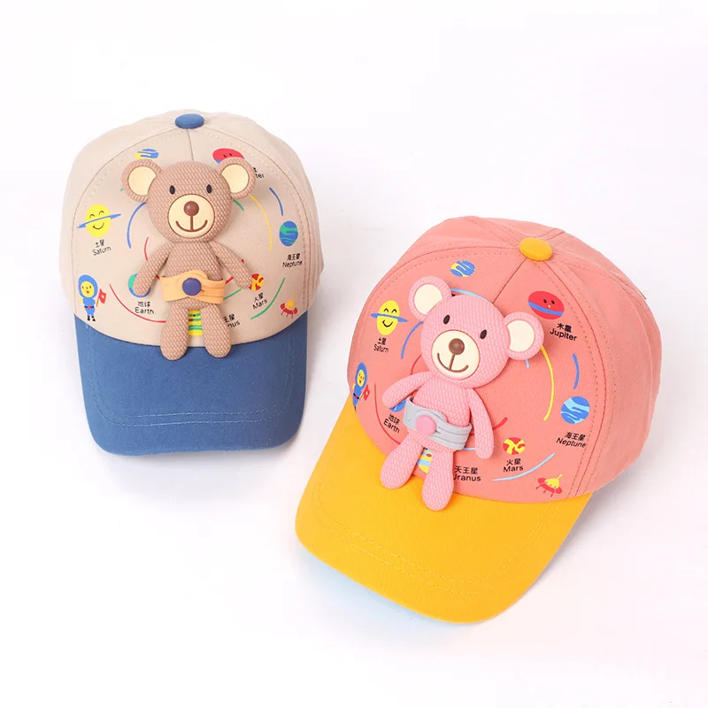 

Doitbest 2021 детская бейсболка на весну в стиле «хип-хоп» с большими с кулоном Медвежонок летние детские шляпы для мальчиков и девочек, шапки, Кепка с козырьком, ребенок, мужские и женские бейсбольные кепки